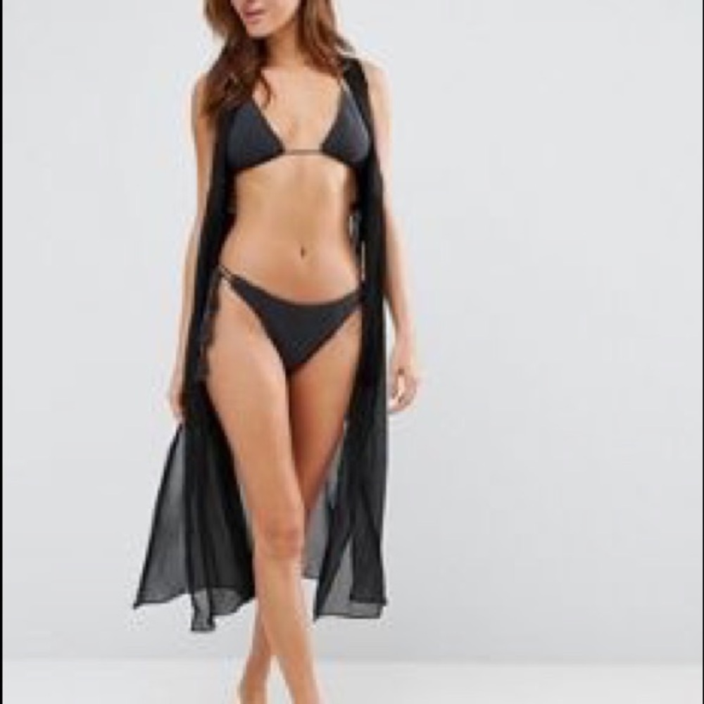 ASOS sheer maxi swimsuit cover